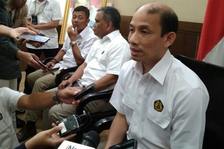 Wamen ESDM Archandra Tahar di Ruang Damar Kementerian ESDM Jakarta, Senin (9/4/2018).