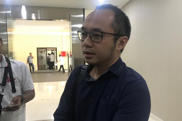 Direktur Eksekutif Charta Politika, Yunarto Wijaya, di Gedung Bareskrim Mabes Polri, Jakarta Selatan, Selasa (23/4/2019).