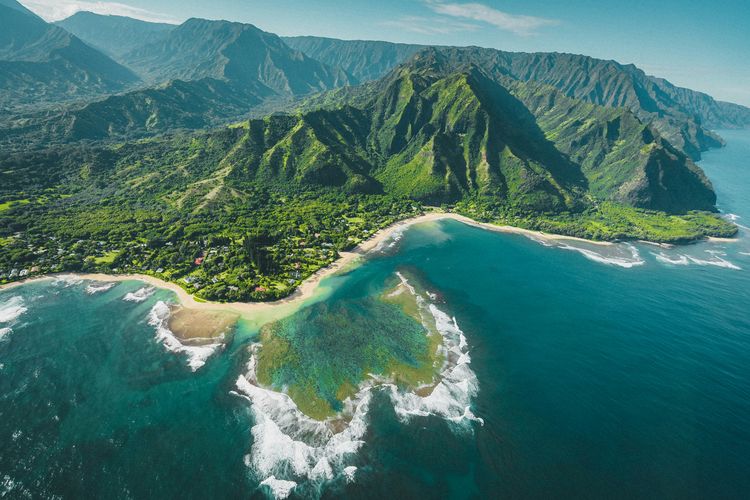 Ilustrasi Kauai di Hawaii, Amerika Serikat.