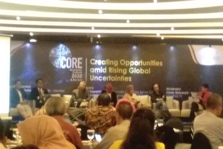 Dialog CORE Economic Outlook dihadiri para pakar perekonomian yang berlangsung di Hotel Ashley, Jakarta, Rabu (20/11/2019)