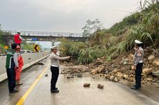 Longsor di KM 72 B Tol Bocimi, Akses Kendaraan Dialihkan ke Cigombong 