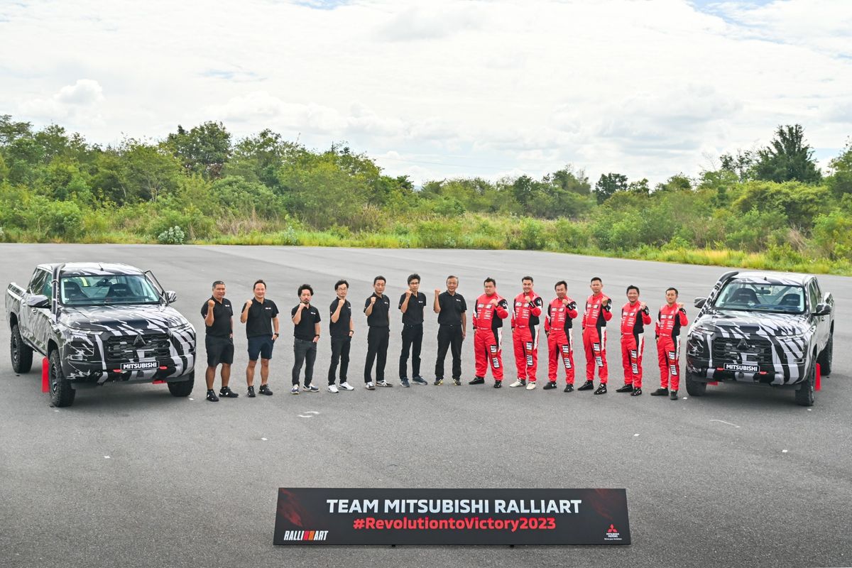 Tim Mitsubishi Ralliart yang akan berlaga pada Asia Cross Country Rally (AXCR) 2023