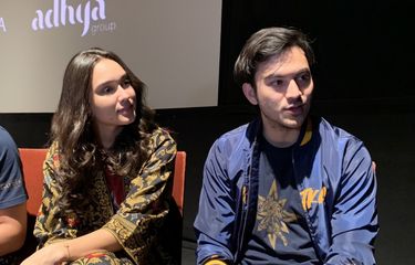 Aktris Yasmin Napper dan aktor Rizky Nazar saat ditemui usai konferensi pers film Satria Dewa: Gatotkaca di Epicentrum XXI, Jakarta Selatan, Senin (6/6/2022).