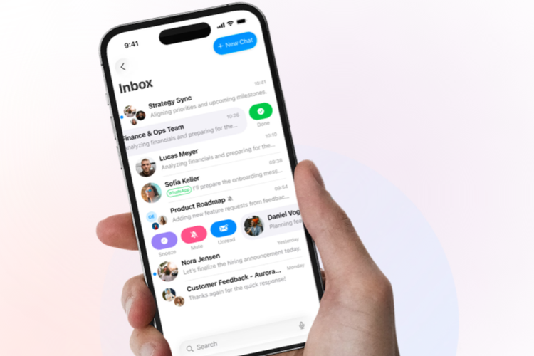 Ilustrasi tampilan aplikasi BirdyChat. Fitur third-party chat pada aplikasi WhatsApp akan kompatibel dengan dua aplikasi perpesanan, salah satunya yaitu BirdyChat. 