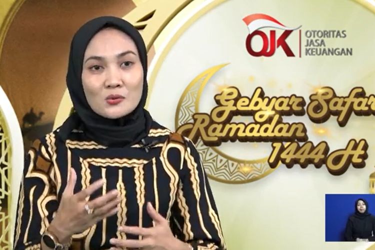 Perencana keuangan Rista Zwestika dalam Gebyar Safari Ramadan 2023 Webinar II: Merdeka Finansial dengan Produk Keuangan Syariah, Kamis (30/3/2023).