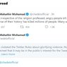 Setelah Trump, Twitter Tandai dan Hapus Twit Mahathir soal Perancis