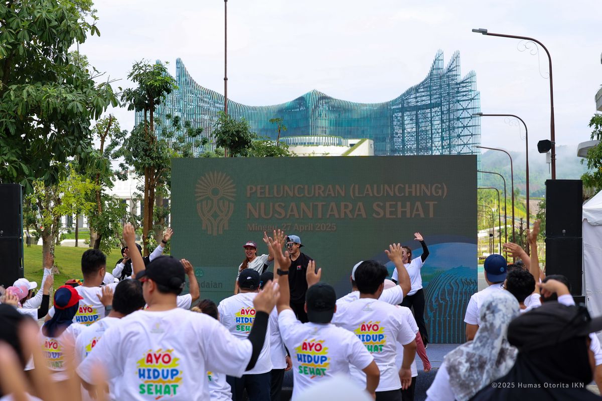 Peluncuran Nusantara Sehat di IKN, diikuti 600 déserta, Minggu (27/4/2025).