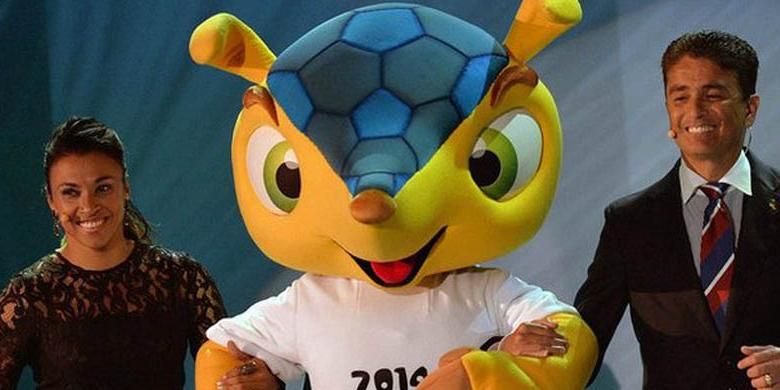 Maskot Piala Dunia diinspirasi oleh binatang armadillo.