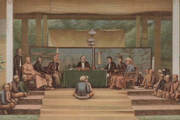 Lukisan Dewan Pertanahan Pati antara tahun 1865 hingga 1876.