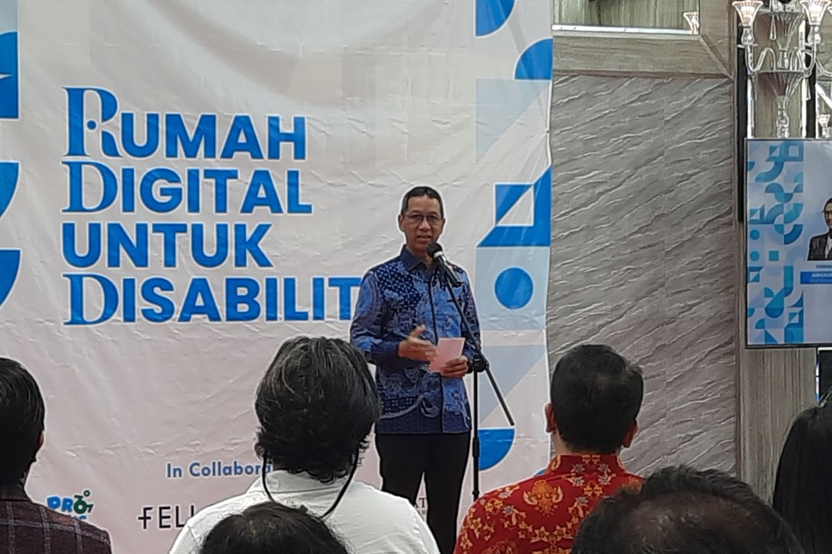 Penjabat Gubernur DKI Jakarta Heru Budi Hartono meresmikan Rumah Digital Untuk Disabilitas yang berlokasi di Jalan Teluk Betung, Tanah Abang, Jakarta Pusat, pada Jumat (4/11/2022).