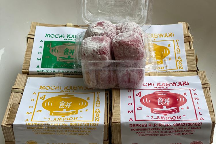 Ilustrasi produk mochi sukabumi dari Mochi Lampion. 