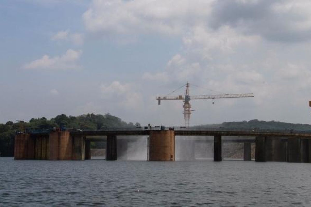 Waduk Jatiluhur di Purwakarta, Jawa Barat. Gambar diambil pada Senin (7/11/2016)