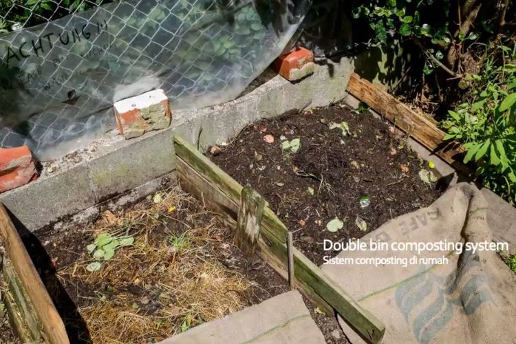 Sistem composting di rumah Rara Sekar.