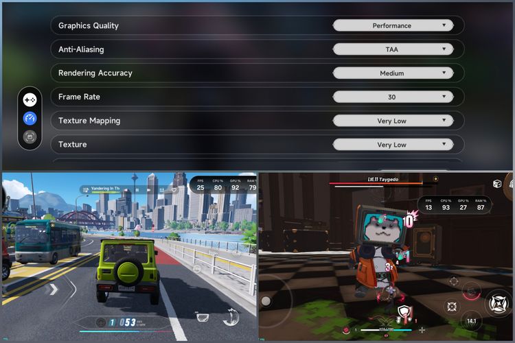Samsung Galaxy A57 5G memainkan game Neverness to Everness (NTE).