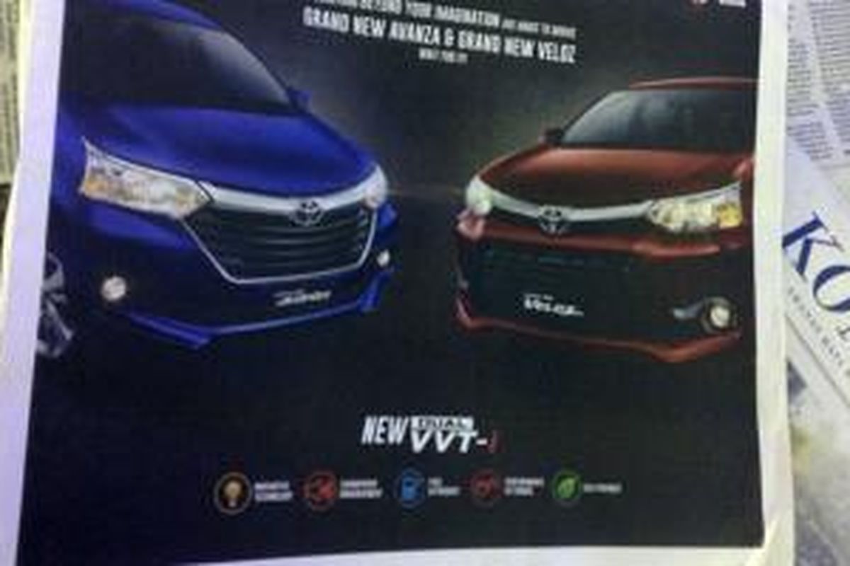 Toyota sudah mulai pasang iklan untuk Grand New Avanza dan Veloz di Kompas, edisi Sealsa (28/7/2015).