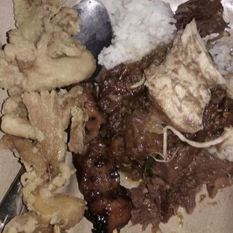 Gudeg Mercon di Yogyakarta, Sabtu (21/4/2018).