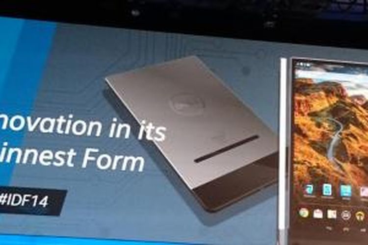 Suasana peluncuran Dell Venue 8 7000 Series di Intel Developer Forum 2014.