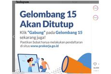 Prakerja Gelombang 15 Diumumkan Siang Ini, Siap-siap Cek SMS