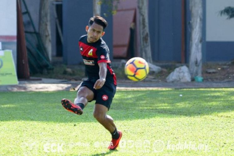 Andik Vermansah saat menjalani latihan pertama bersama Kedah FA, Sabtu (10/2/2018).