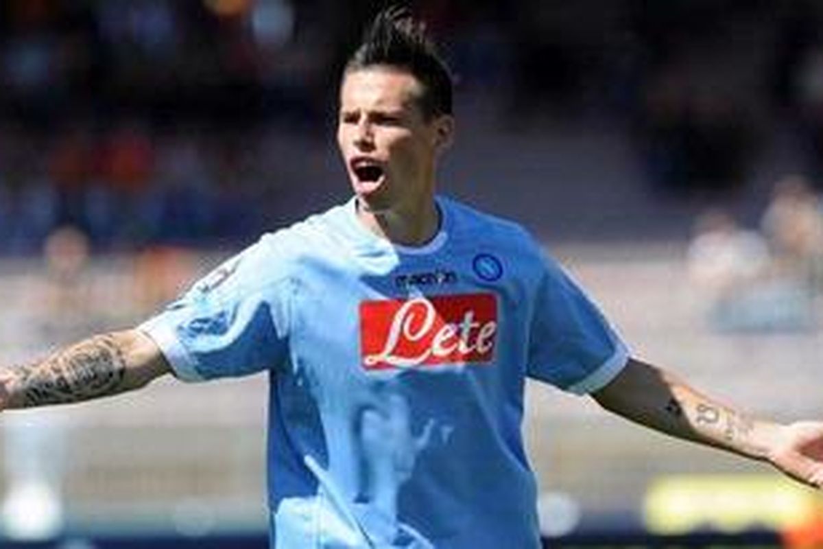 Gelandang Napoli, Marek Hamsik. 