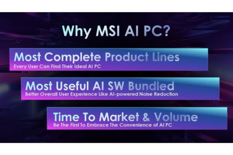 Keunggulan MSI sebagai pionir AI PC.