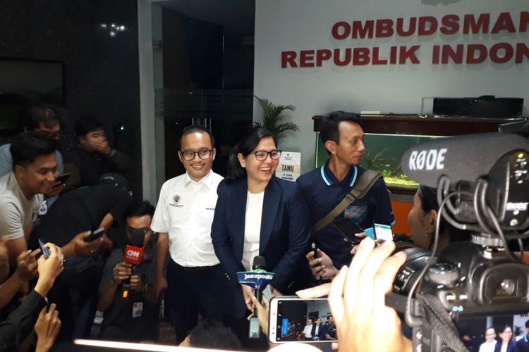 Sekretaris Jenderal PSSI Ratu Tisha Destria seusai diperiksa oleh Satgas Antimafia Bola dari Kepolisian, di Dittipikor Bareskrim Polri di Gedung Ombudsman, Jakarta, Jumat (28/12/2018).