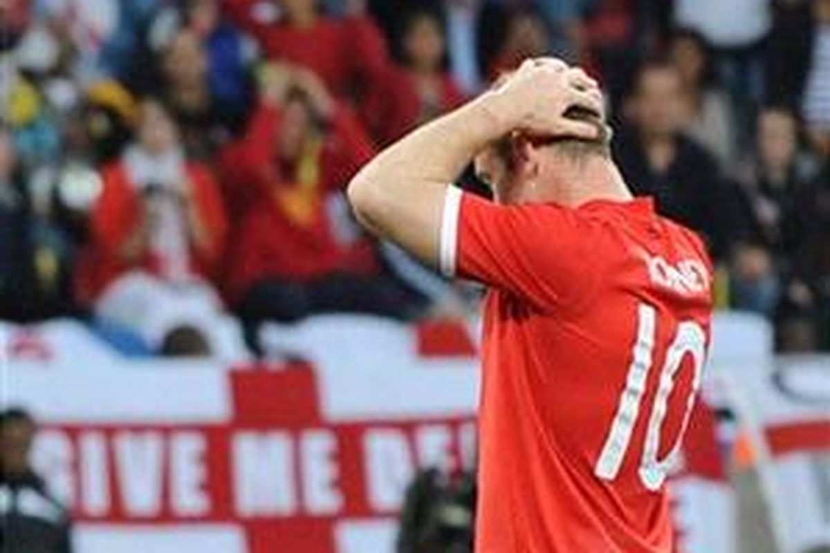 Penyerang Inggris dan Manchester United, Wayne Rooney.