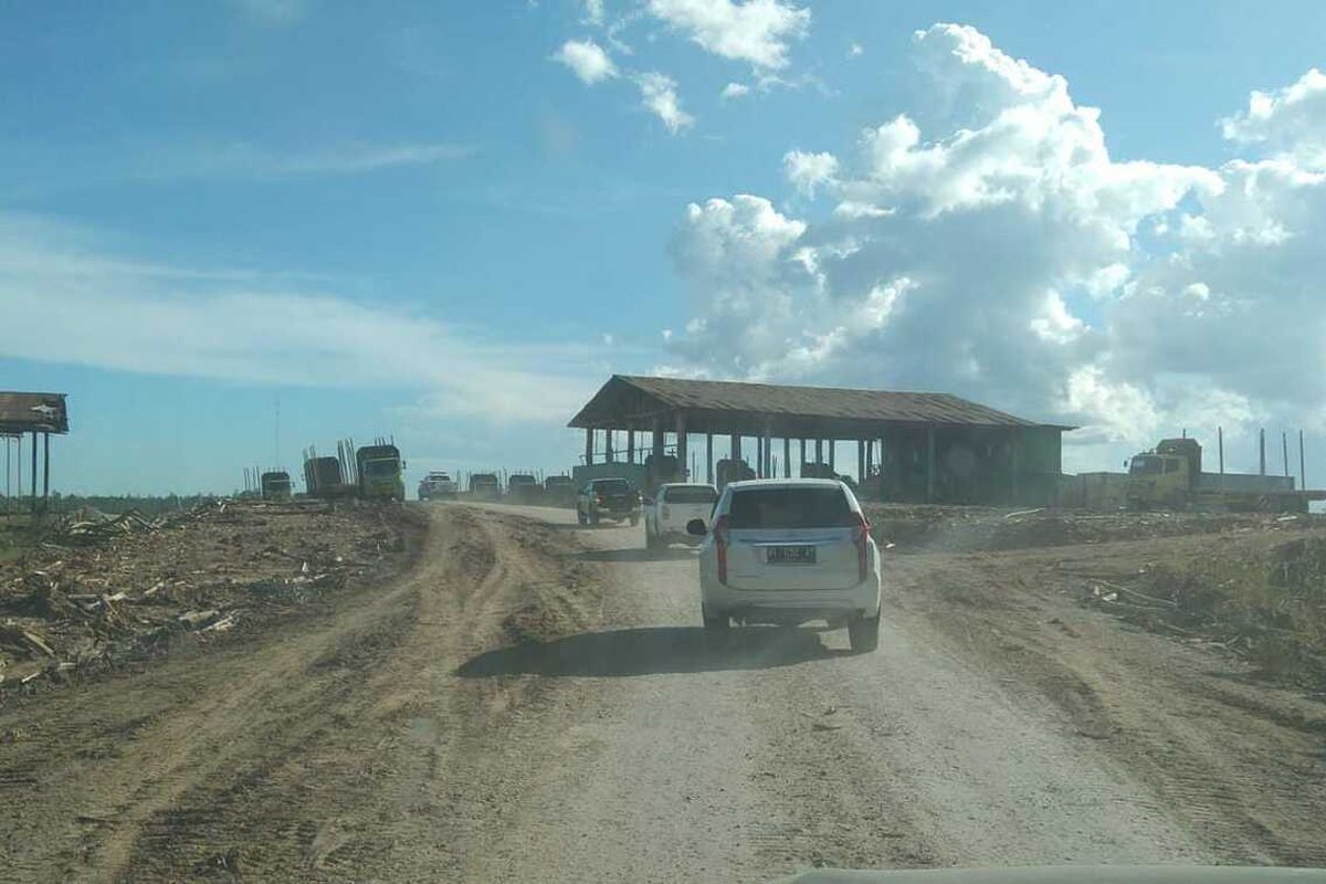Suasana pembangunan di Kawasan IKN
