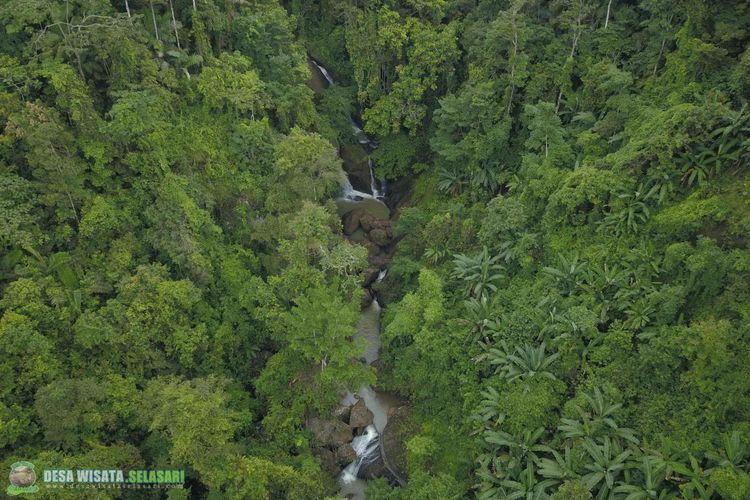 Pemandangan alam Desa Wisata Selasari di Kabupaten Pangandaran, Jawa Barat.