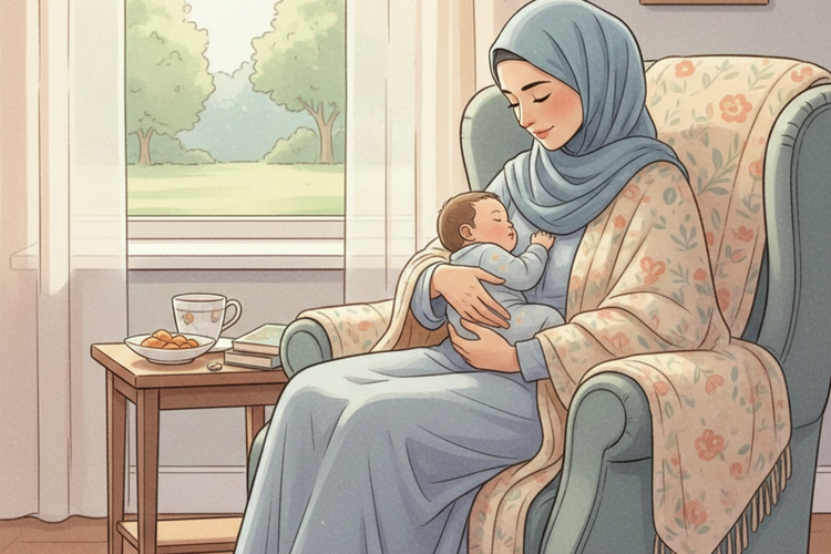 Ilustrasi wanita nifas