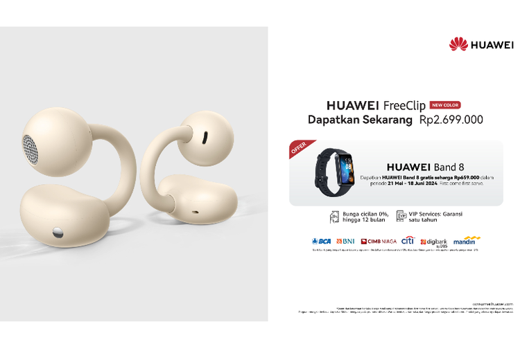 HUAWEI FreeClip Beige.