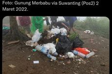 Foto Tumpukan Sampah di Jalur Pendakian Gunung Merbabu Viral