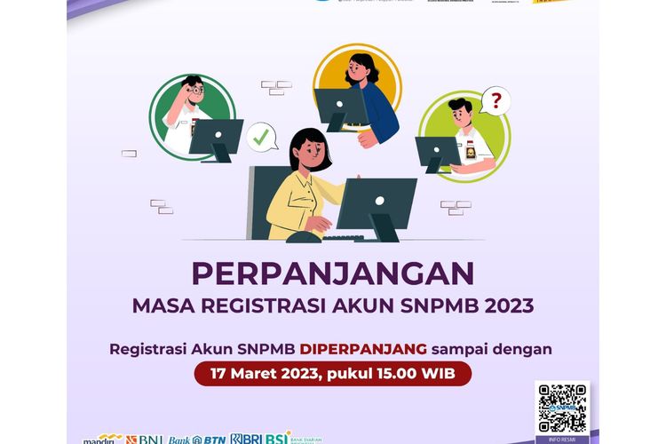 Registrasi akun SNPMB 2023 diperpanjang. 