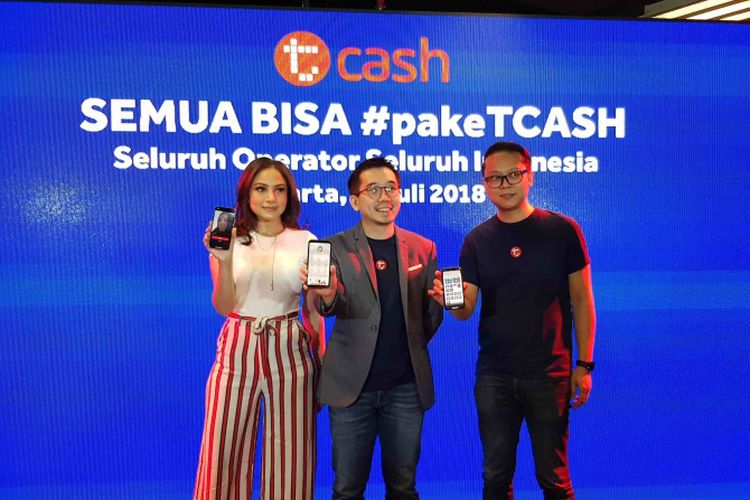 Telkomsel mengumumkan layanan uang elektronik TCash resmi dibuka untuk semua pengguna operator seluler dalam acara TCash Semua Bisa, Selasa (17/7/2018), di kantor TCash, Energy Building, Jakarta.
