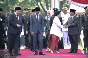 Momen Keakraban Puan, Jokowi, dan Prabowo Saat Upacara Kesaktian Pancasila