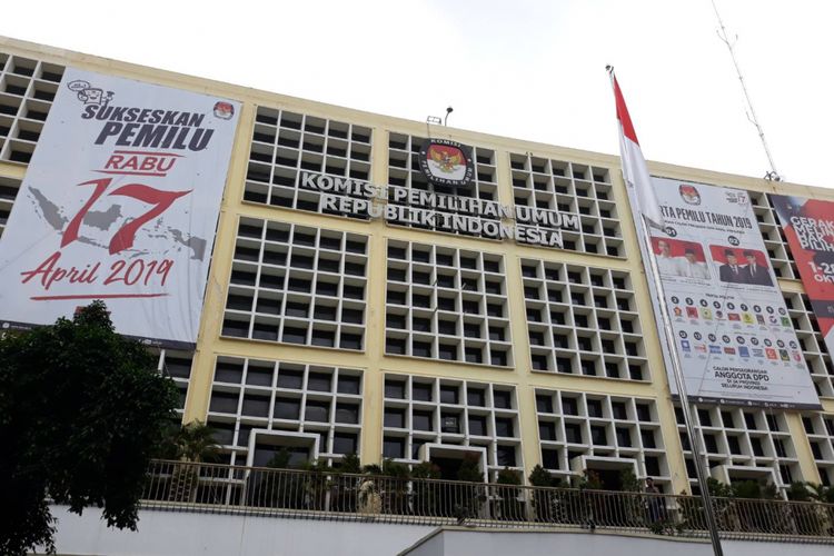 Gedung Komisi Pemilihan Umum (KPU), Menteng, Jakarta Pusat, Rabu (30/1/2019).