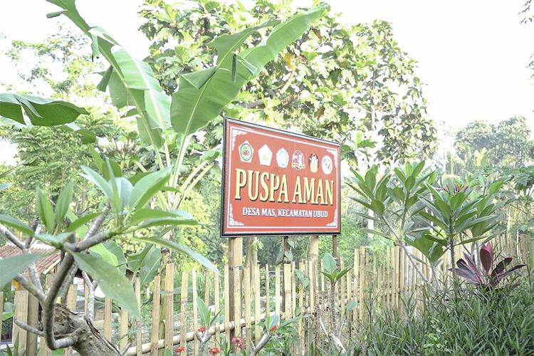 Taman Puspa Alam di Desa Wisata Mas, Ubud, Bali.