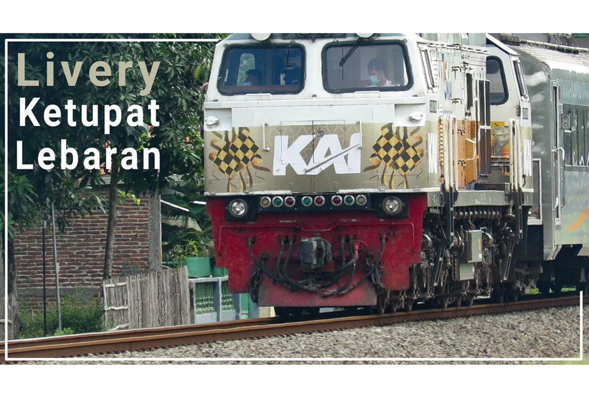 Kereta api Argo Wilis ditarik lokomotif CC 206 13 95 dengan livery spesial Ramadhan.