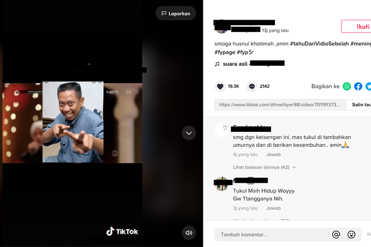 Video viral TikTok hoaks Tukul Arwana meninggal dunia