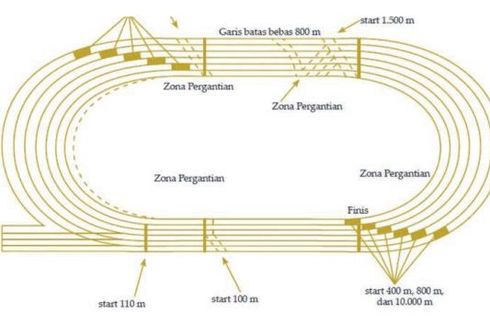 Jenis Lapangan dalam Olahraga Lari dan Ukurannya