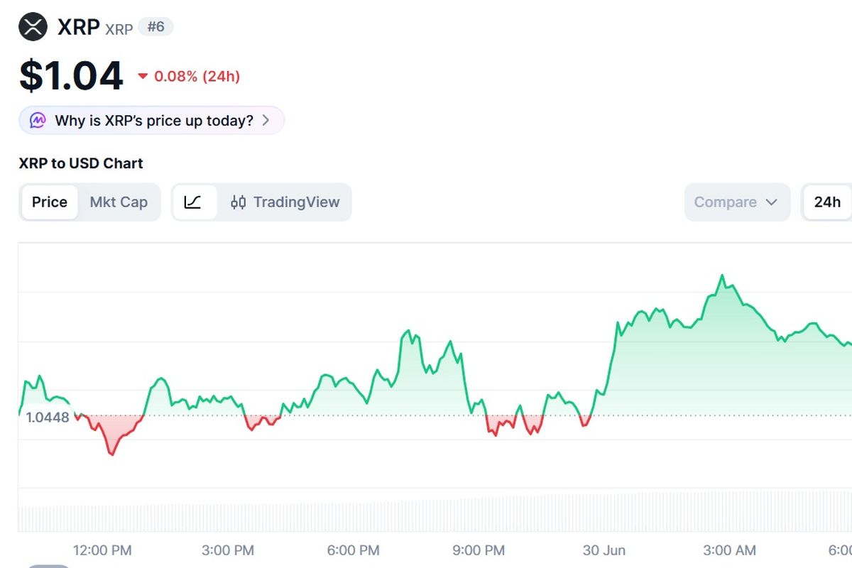 Harga XRP Hari Ini 30 Juni 2026 Naik, Efek Penguatan Kripto