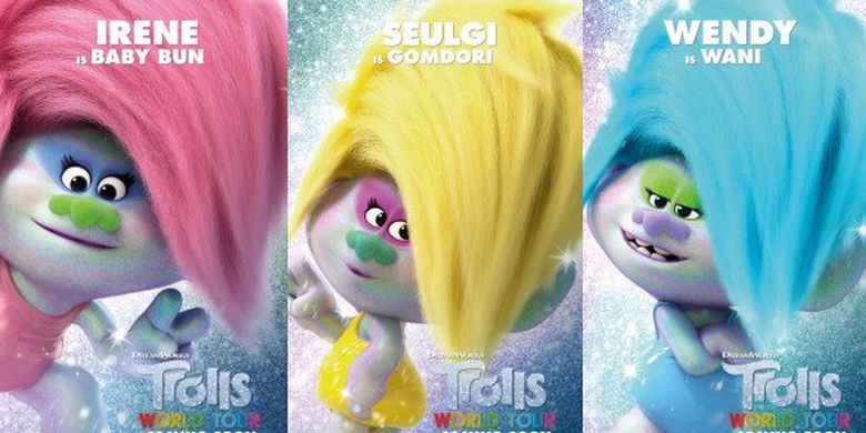 Karakter Red Velvet dalam film Trolls World Tour