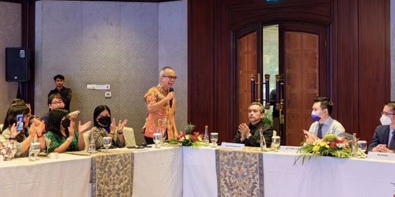 Simposium tentang industri pariwisata Provinsi Hainan, China, dan Indonesia di Jakarta, 17 Februari 2023.
