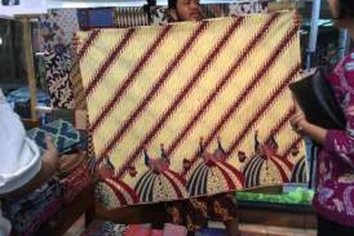 Salah satu motif kain batik Garut, dalam acara Selisik Batik Pesisir, Pameran dan Pasar Batik di Bentara Budaya Jakarta, Rabu (5/10/2016). 