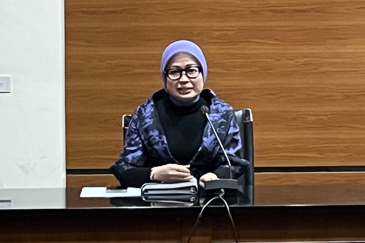 Juru Bicara Komisi Pemberantasan Korupsi (KPK) Bidang Pencegahan Ipi Maryati di Gedung Merah Putih KPK, Jakarta, Rabu (8/3/2023).