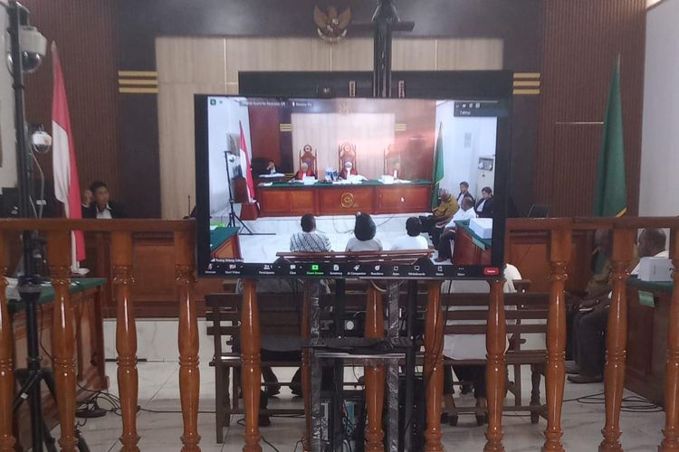 Susana sidang di Pengadilan Tipikor Manokwari, Papua Barat, Selasa (23/4/2024)