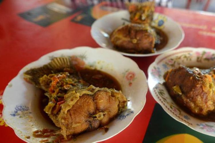 Hidangan mangut ikan beong khas Magelang.