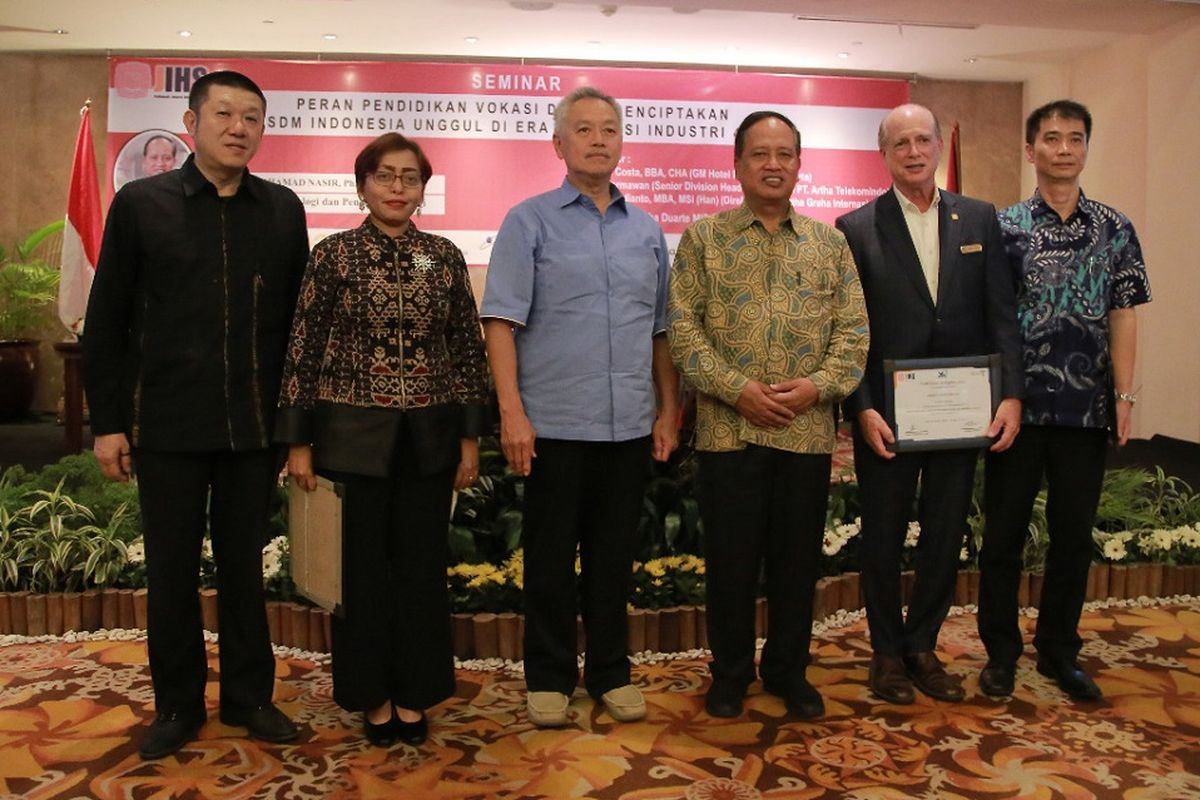 Seminar Politeknik Jakarta Internasional di Hotel Borobudur, Jakarta, Jumat (4/10/2019).