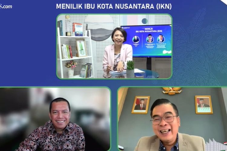 Webinar bertajuk ?Menilik Ibu Kota Nusantara (IKN)? melalui Zoom meeting dan live streaming di YouTube Kompas.com, Rabu (19/10/2022).