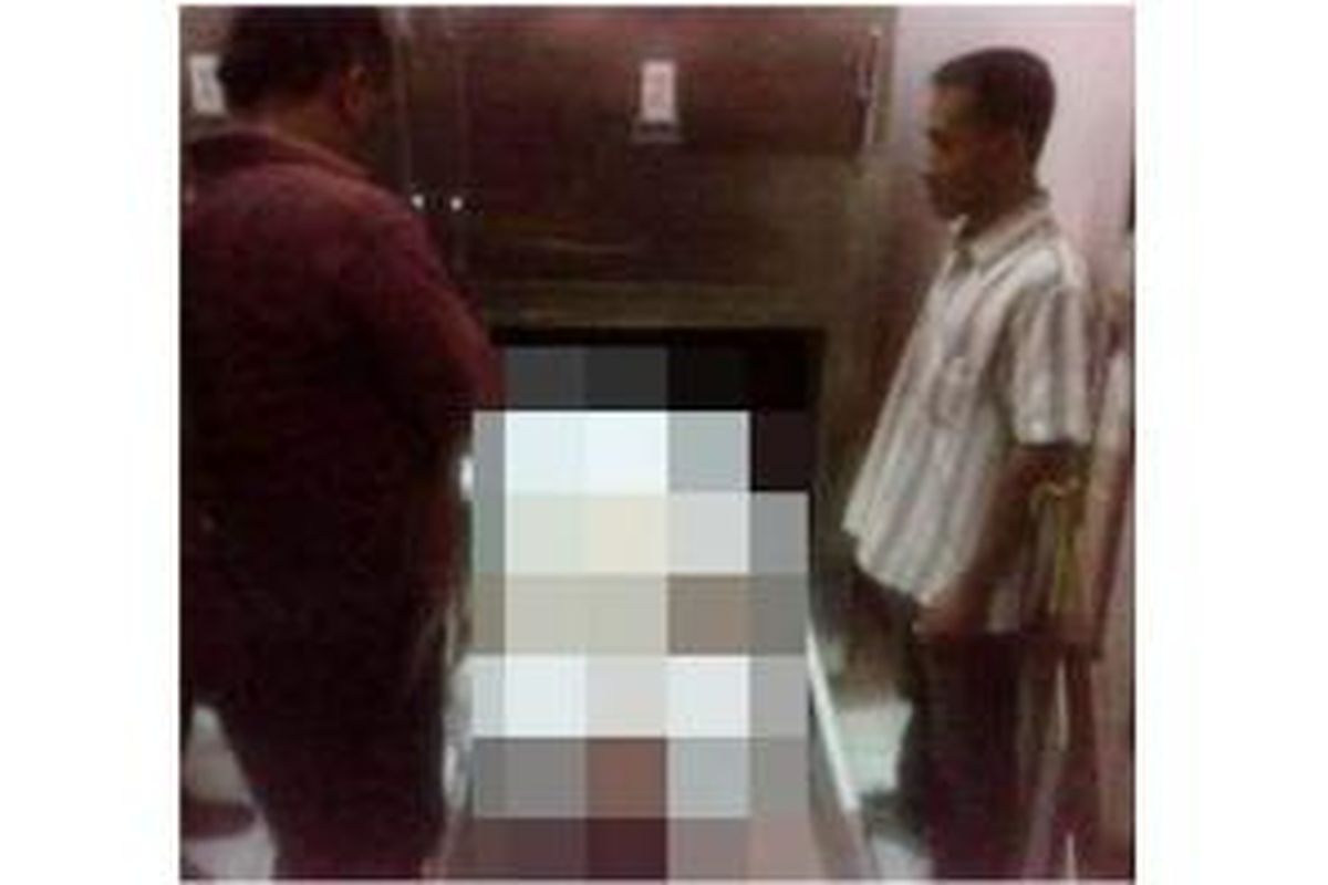 Jenazah Franky Sondakh ketika masih di rumah sakit RSU Kanujoso Djatiwibowo Balikpapan beberpa waktu lalu